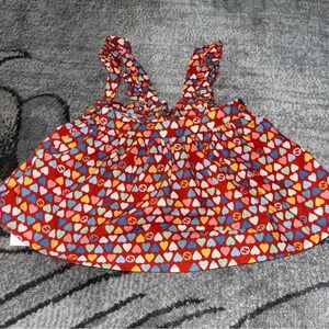 Gucci Heart Pattern Girls Sleeveless Dress 3/6 M